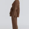 Chelsea Tan Cashmere + Wool Wide Leg Trousers Chelsea Tan Cashmere + Wool Wide Leg Trousers