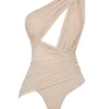 Cheyanne Ecru Gathered Bodysuit