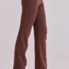Chiara Espresso Brown Straight Leg Trousers