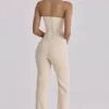 Chiara Vintage Ivory Crepe Straight Leg Trousers Chiara Vintage Ivory Crepe Straight Leg Trousers