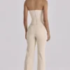 Chiara Vintage Ivory Crepe Straight Leg Trousers Chiara Vintage Ivory Crepe Straight Leg Trousers