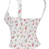 Chicca Rose Print Floral Top Chicca Rose Print Floral Top