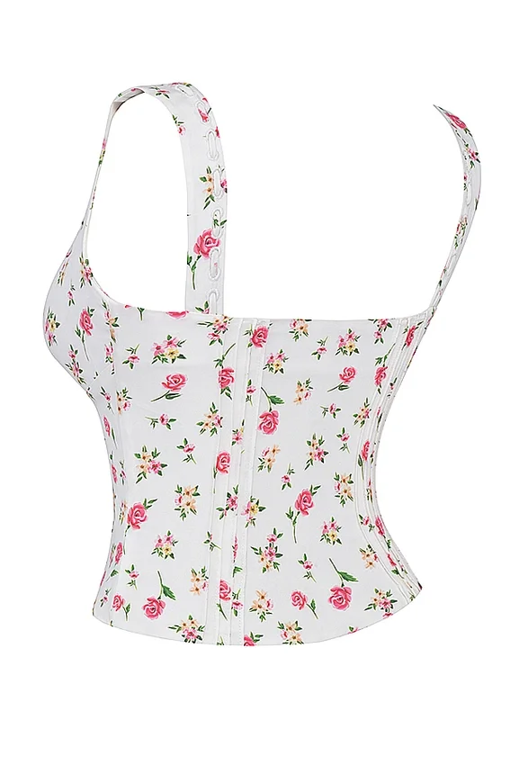 Chicca Rose Print Floral Top Chicca Rose Print Floral Top