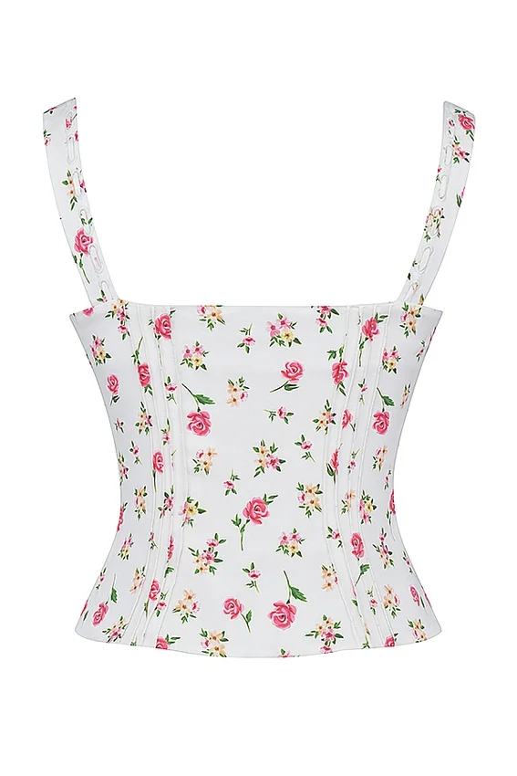 Chicca Rose Print Floral Top Chicca Rose Print Floral Top