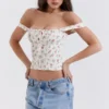 Chicca Rose Print Floral Top Chicca Rose Print Floral Top