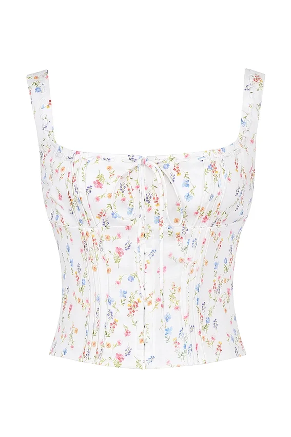 Chicca White Posy Print Top Chicca White Posy Print Top