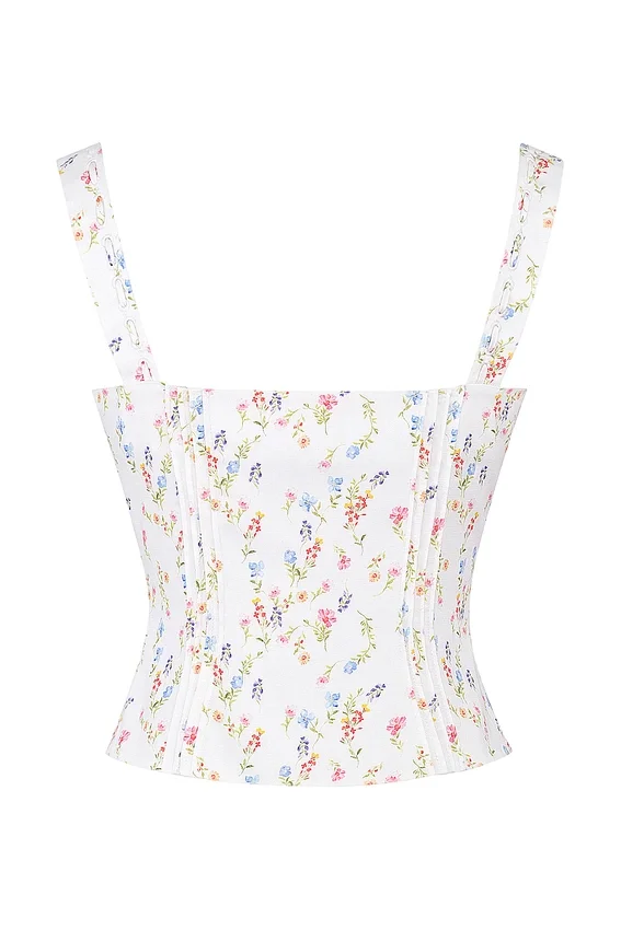 Chicca White Posy Print Top Chicca White Posy Print Top