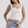 Chicca White Posy Print Top Chicca White Posy Print Top