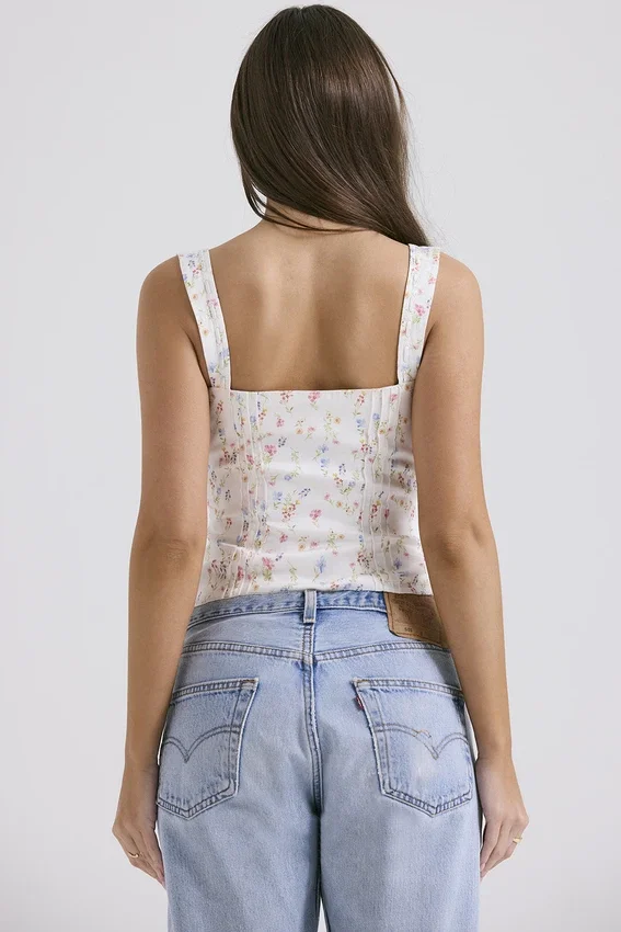 Chicca White Posy Print Top Chicca White Posy Print Top