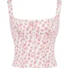 Chicca White Rosebud Print Top Chicca White Rosebud Print Top