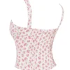 Chicca White Rosebud Print Top Chicca White Rosebud Print Top