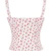 Chicca White Rosebud Print Top Chicca White Rosebud Print Top