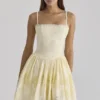 Chloe Lemon Custom Lace Cotton Broderie Anglaise Mini Dress Chloe Lemon Custom Lace Cotton Broderie Anglaise Mini Dress