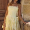 Chloe Lemon Custom Lace Cotton Broderie Anglaise Mini Dress Chloe Lemon Custom Lace Cotton Broderie Anglaise Mini Dress