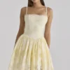 Chloe Lemon Custom Lace Cotton Broderie Anglaise Mini Dress Chloe Lemon Custom Lace Cotton Broderie Anglaise Mini Dress