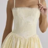 Chloe Lemon Custom Lace Cotton Broderie Anglaise Mini Dress Chloe Lemon Custom Lace Cotton Broderie Anglaise Mini Dress
