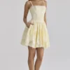 Chloe Lemon Custom Lace Cotton Broderie Anglaise Mini Dress Chloe Lemon Custom Lace Cotton Broderie Anglaise Mini Dress