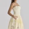 Chloe Lemon Custom Lace Cotton Broderie Anglaise Mini Dress Chloe Lemon Custom Lace Cotton Broderie Anglaise Mini Dress