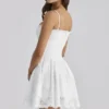 Chloe White Custom Lace + Cotton Broderie Anglaise Mini Dress Chloe White Custom Lace + Cotton Broderie Anglaise Mini Dress