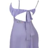 Christa Embroidered Lavender Mini Dress
