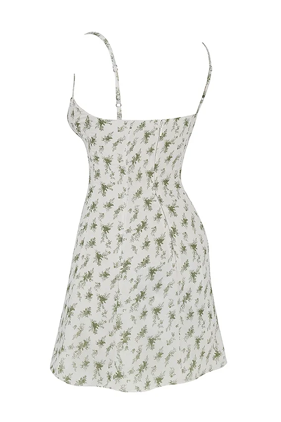 Christiana Garden Print Mini Dress Christiana Garden Print Mini Dress