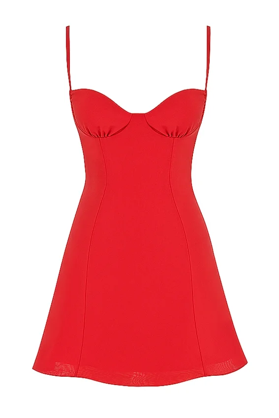 Christiana Red Mini Dress Christiana Red Mini Dress