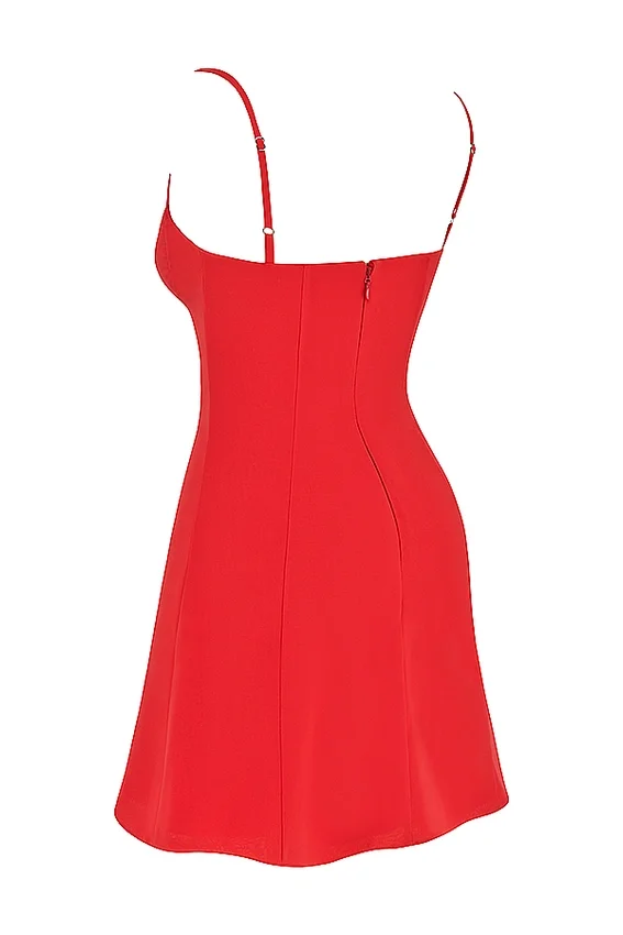 Christiana Red Mini Dress Christiana Red Mini Dress