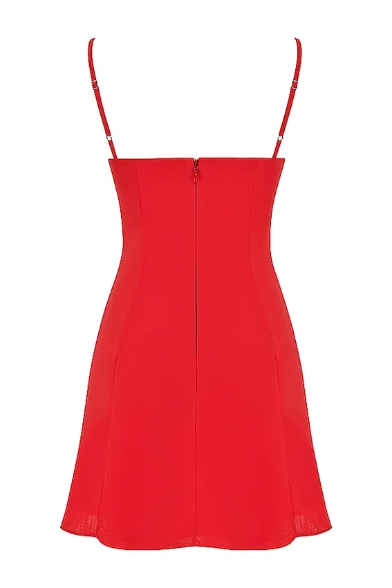 Christiana Red Mini Dress Christiana Red Mini Dress