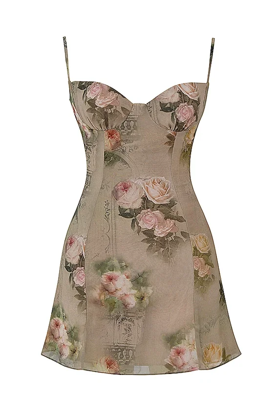 Christiana Vintage Floral Mini Dress Christiana Vintage Floral Mini Dress