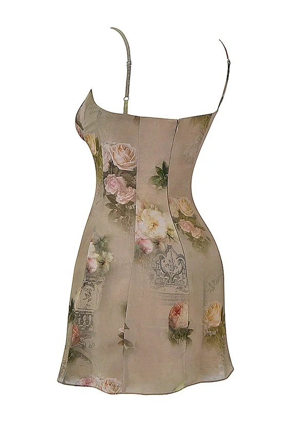 Christiana Vintage Floral Mini Dress Christiana Vintage Floral Mini Dress