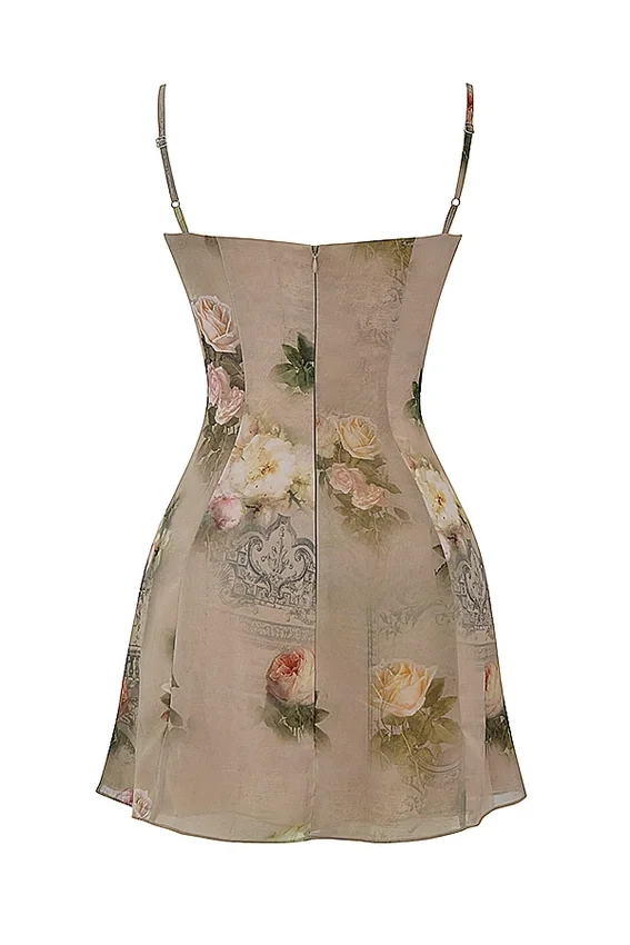 Christiana Vintage Floral Mini Dress Christiana Vintage Floral Mini Dress