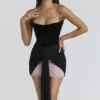 Clara Black & Blush Chiffon Mini Dress – Limited Edition Clara Black & Blush Chiffon Mini Dress – Limited Edition