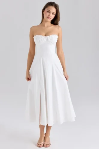 Clarabelle Rose Print Cotton Detachable Corset Midi Sundress Clarabelle Rose Print Cotton Detachable Corset Midi Sundress