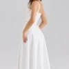 Clarabelle Rose Print Cotton Detachable Corset Midi Sundress Clarabelle Rose Print Cotton Detachable Corset Midi Sundress