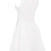 Claretta White Pleated Cotton Mini Dress Claretta White Pleated Cotton Mini Dress