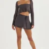 Clarice Shadow Floaty Layered Mini Skirt Clarice Shadow Floaty Layered Mini Skirt