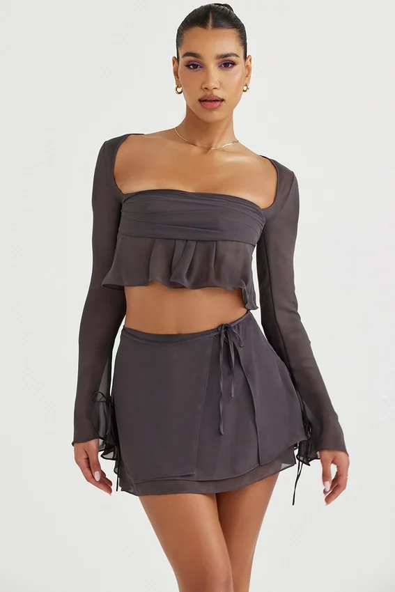 Clarice Shadow Floaty Layered Mini Skirt Clarice Shadow Floaty Layered Mini Skirt