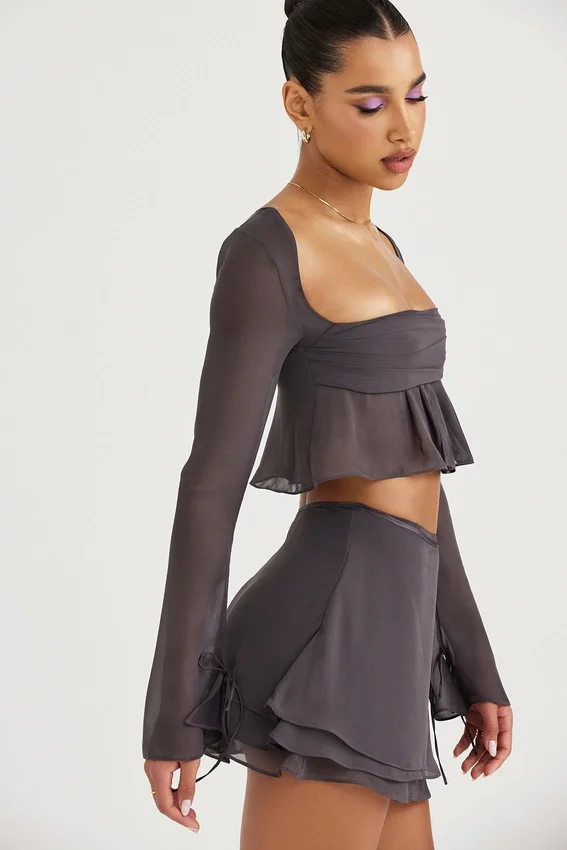Clarice Shadow Floaty Layered Mini Skirt Clarice Shadow Floaty Layered Mini Skirt
