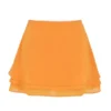 Clarice Tangerine Floaty Layered Mini Skirt Clarice Tangerine Floaty Layered Mini Skirt