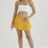 Clarice Tangerine Floaty Layered Mini Skirt Clarice Tangerine Floaty Layered Mini Skirt