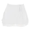 Clarice White Floaty Layered Mini Skirt Clarice White Floaty Layered Mini Skirt
