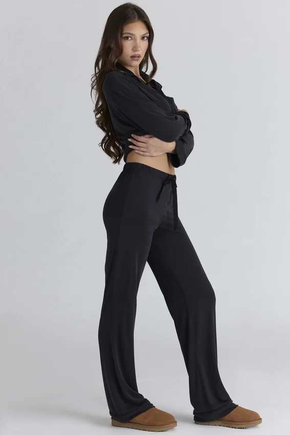 Classic PJs Black Soft Modal Pajama Set Classic PJs Black Soft Modal Pajama Set