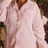 Classic PJs Pink Check Brushed Cotton Pajama Set