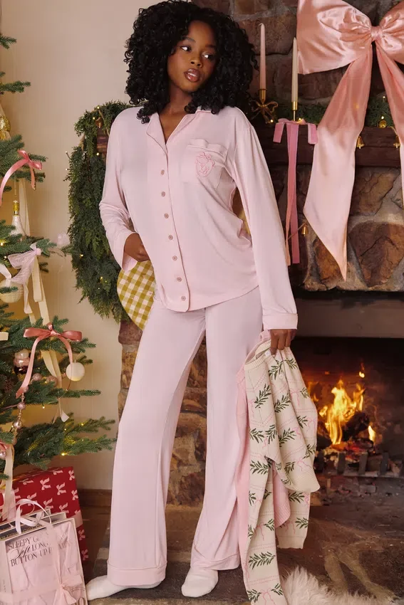 Classic PJs Pink Soft Modal Pajama Set Classic PJs Pink Soft Modal Pajama Set