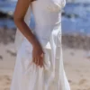 Claudia White Cotton Halter Neck Midi Dress Claudia White Cotton Halter Neck Midi Dress