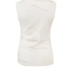 Clementine Ivory Cashmere Draped Tank and Scarf