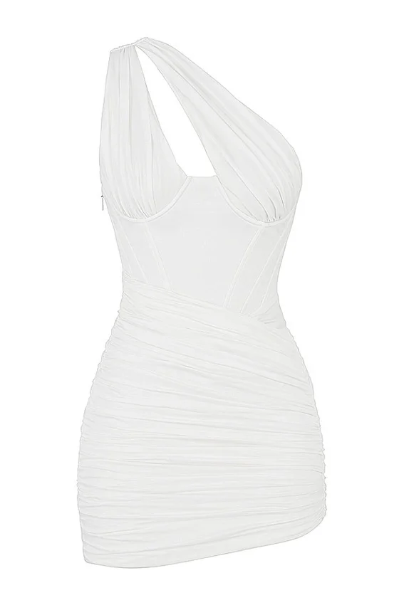 Clementine White Cut Out Mini Dress Clementine White Cut Out Mini Dress
