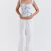 Cleo Ivory Linen Mix Trousers Cleo Ivory Linen Mix Trousers