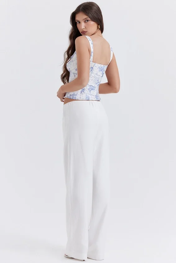 Cleo Ivory Linen Mix Trousers Cleo Ivory Linen Mix Trousers