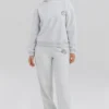 Coast Light Grey Marl Fleece Back Jogging Trousers